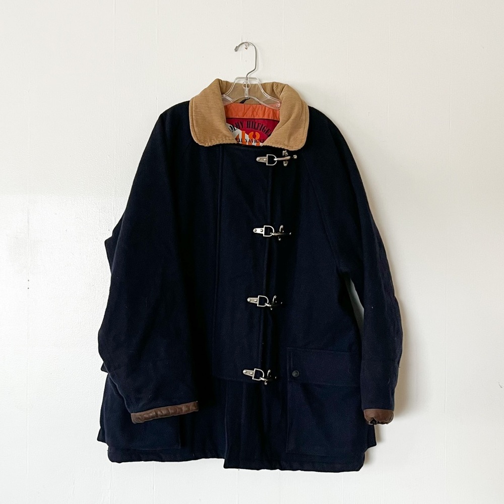 Vintage Tommy Hilfiger Coastal Navigator Naval Issue Wool Blend Coat